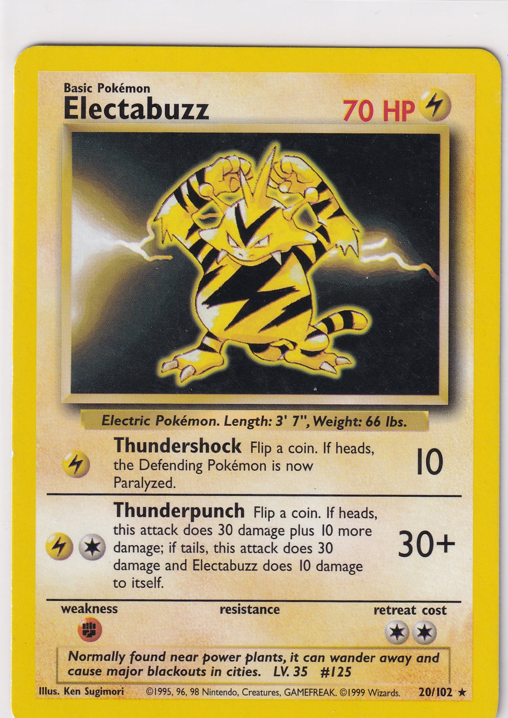 Electabuzz - Base Set - Light Play - Pokemon Card